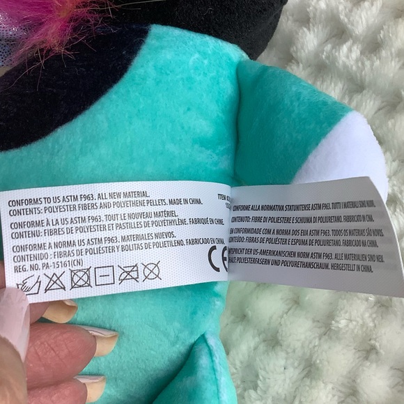 Basic Fun Cutetitos Unicornitos Plush Unicorn Teal Black Stuffed Animal No Wrap - Picture 9 of 11